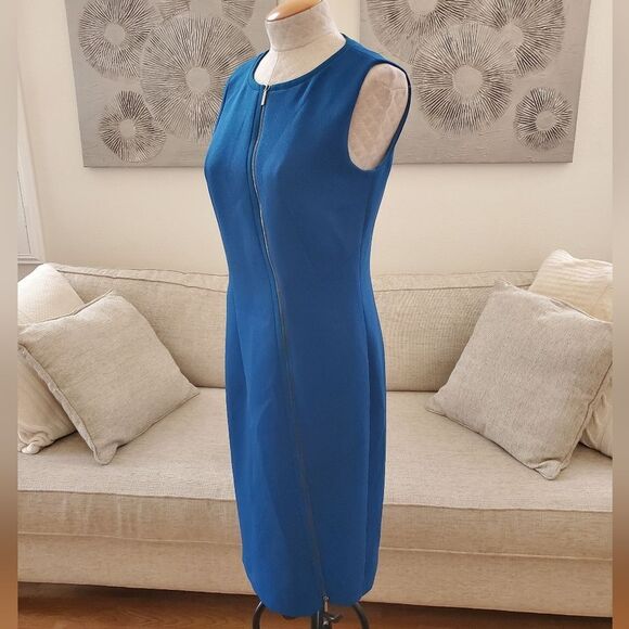Hugo Boss 'Danafea' Zippered Sheath Dress - size 8 in Blue - Picture 7 of 16
